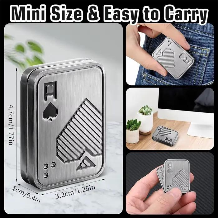Micro gyroscope créatif du bout des doigts, carte poussoir à couverture coulissante, avec différente