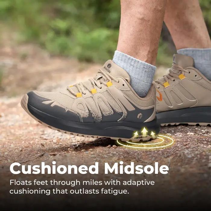 Chaussures de randonnée Fittington imperméables pour hommes, baskets larges, amortissantes, pour la