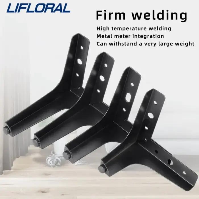 4 pièces pieds de meubles en métal noir or argent pour pieds de Table basse canapé chaise armoire de