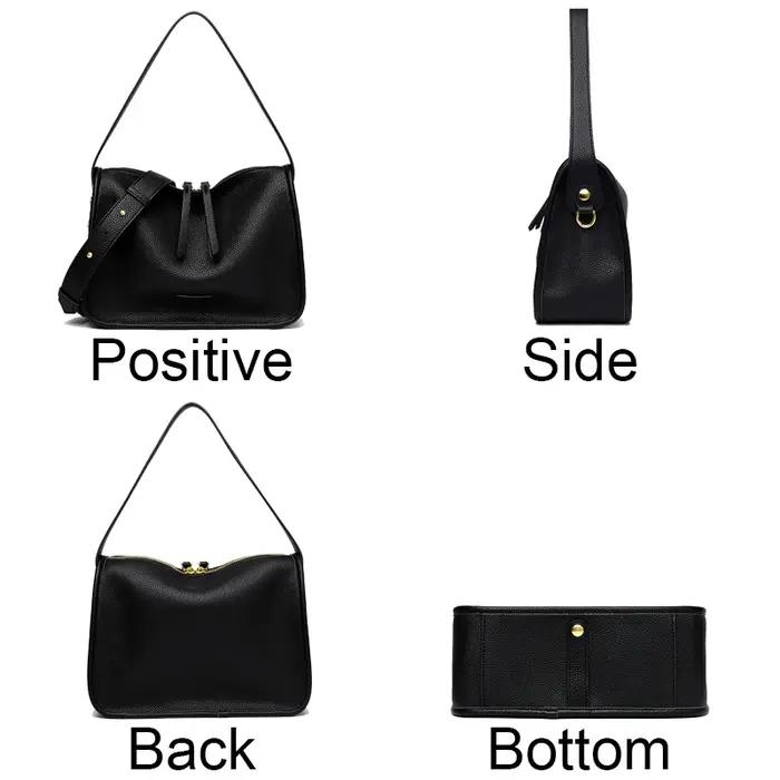 Sac à main de luxe en cuir souple pour femmes, fourre-tout, nouvelle marque, sac à bandoulière en cu