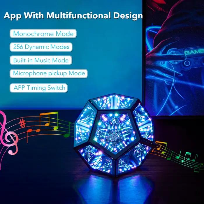 Lampe de nuit LED géométrique épurée, décoration créative pour la maison, cadeaux d'anniversaire, lu