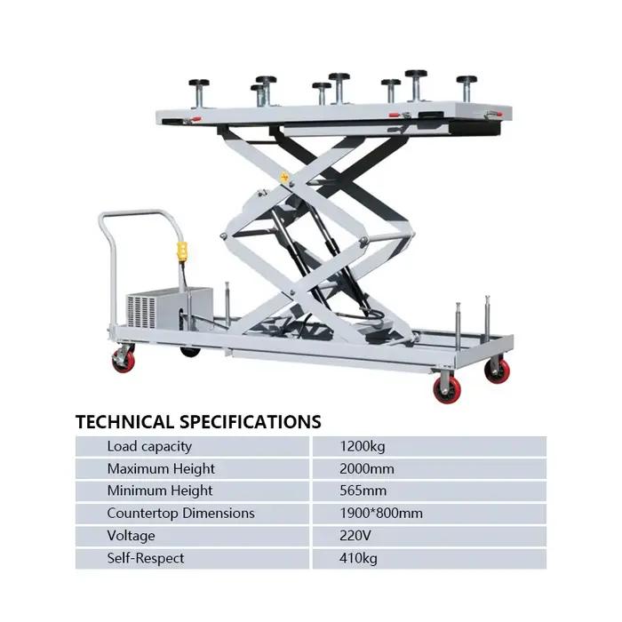 Plateforme élévatrice mobile hydraulique à deux colonnes pour usage domestique, capacité 1 tonne, ha