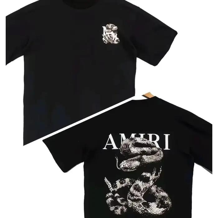 Serpent graphique ample t-shirt léger luxe à la mode à manches courtes unisexe polyvalent tenue déco