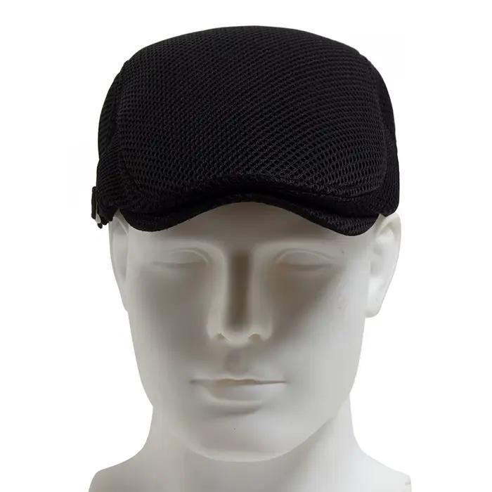 Béret en maille respirante pour hommes et femmes, chapeau plat, pare-soleil décontracté, Vintage, ca