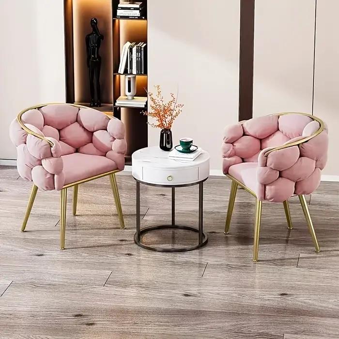 Coiffeuse élégante pour filles, chaise à dossier parfaite pour le maquillage de la chambre à coucher