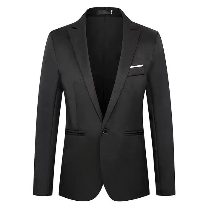 Veste de costume d'affaires décontractée pour hommes, tendance, légère, luxueuse, Slim, sans repassa