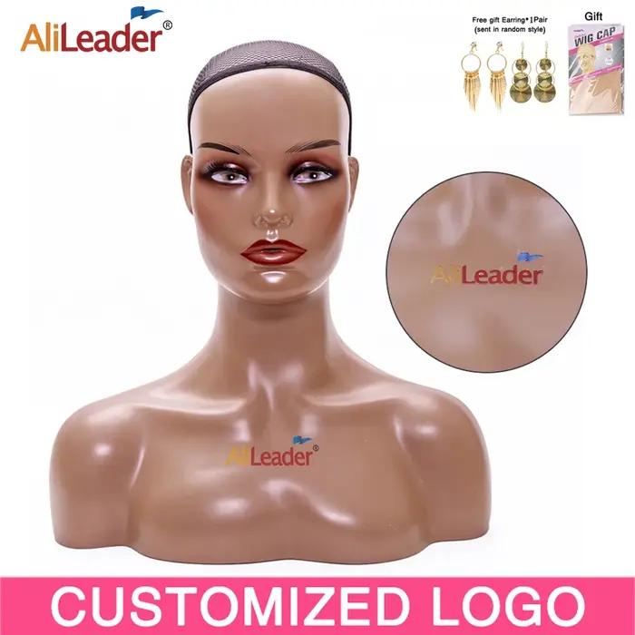 Tête de mannequin femme avec épaule tête de mannequin buste support de tête de perruque avec maquill