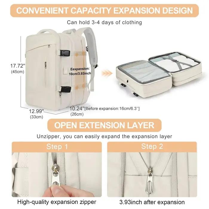 VEKROS-Sac à Dos de Voyage Extensible pour Homme et Femme, Accessoire pour -du-- end, Randonnée, Ord