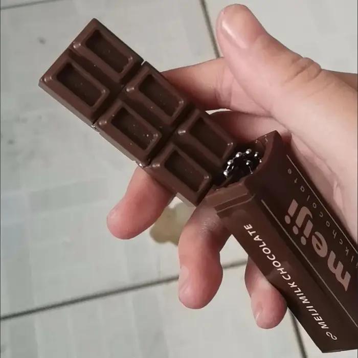 Nouveau Jouet Anti-Stress Pliable en Forme de Chocolat Meiji Style Japonais, Porte-clés Créatif, Cad