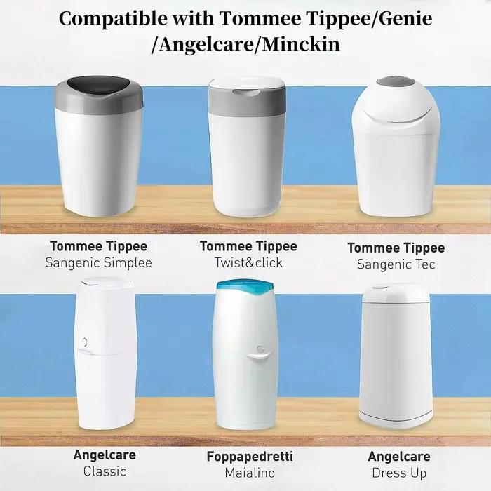 Recharges de seaux à couches pour Tommee Tippee, sacs de recharge de couches pour génie, sacs poubel