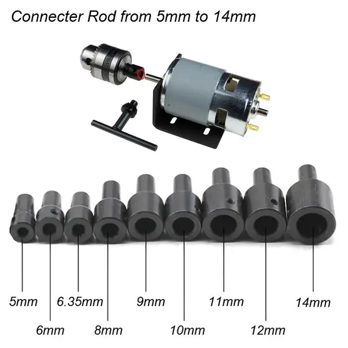 Mini mandrin de perceuse électrique 1.5-10mm, montage B12, tige de connecteur conique, mandrin d'arb