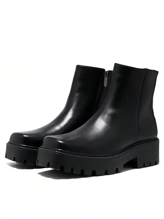 Bottes à glissière latérale à semelle optique carrée Parker pour hommes