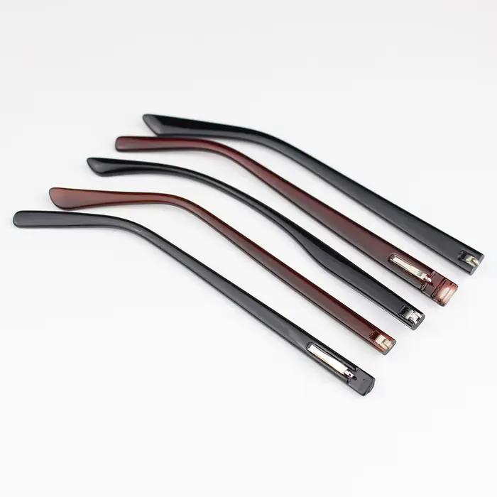 1 paire PC lunettes en plastique lunettes de soleil Temple jambe pointe noir marron optique cadre lu