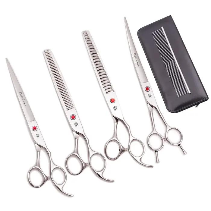 ciseaux coiffure professionnelle 8 pouces, Dragon violet japon 440C, ciseaux de toilettage pour anim
