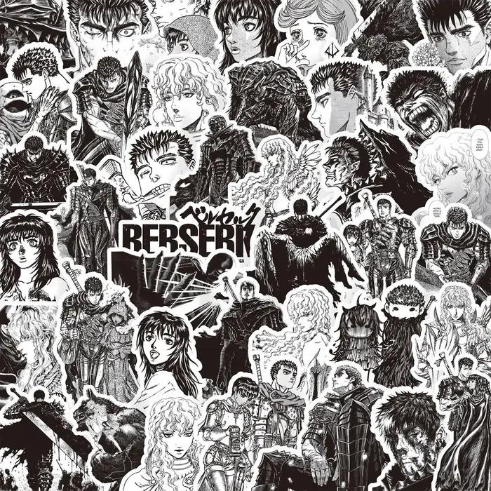 Autocollants de dessin animé Berserk Guts Casca, 82 pièces, décoration pour ordinateur portable, tél