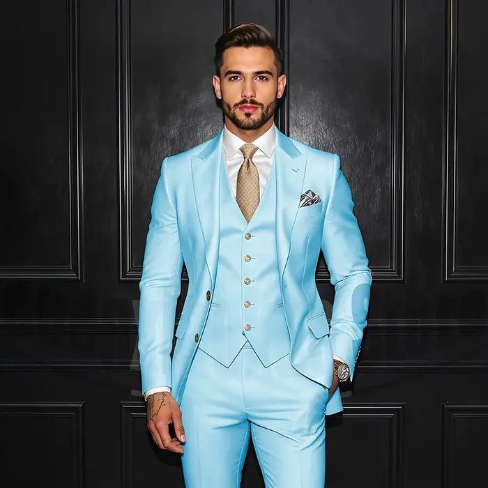 Ensemble de costume trois pièces Beige pour hommes
