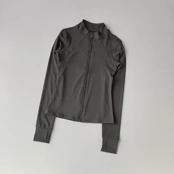 Veste de sport à fermeture éclair pour femmes, combinaisons de Yoga, coupe cintrée, entraînement pou