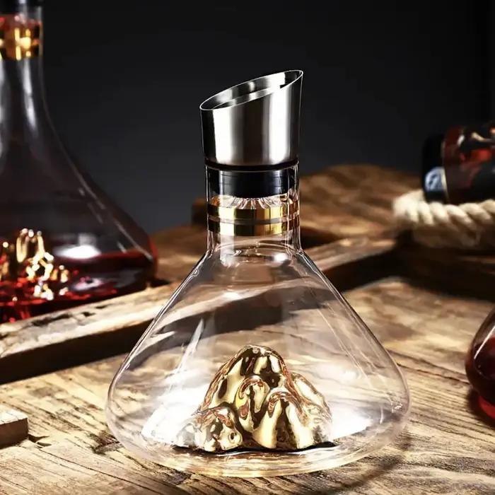 Carafe à vin pour whisky Iceberg, 1500ML, fait à la main, verseur de vin en cristal sans plomb, Cara