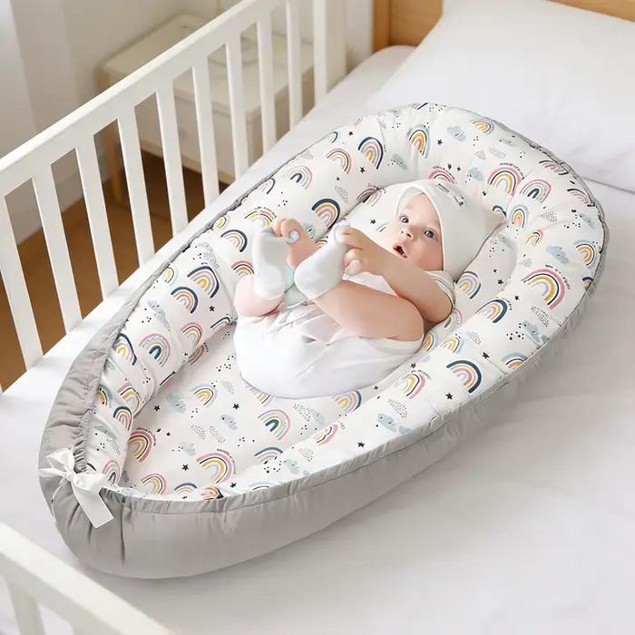 Nid de bébé pour dormir, chaise longue pour nouveau-né, en coton, respirant, réglable, berceau dans
