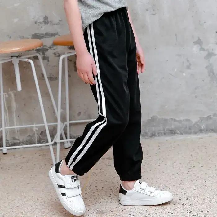 Pantalon moustique pour enfants Pantalon d'été en coton mince pour garçons en soie glacée pour fille