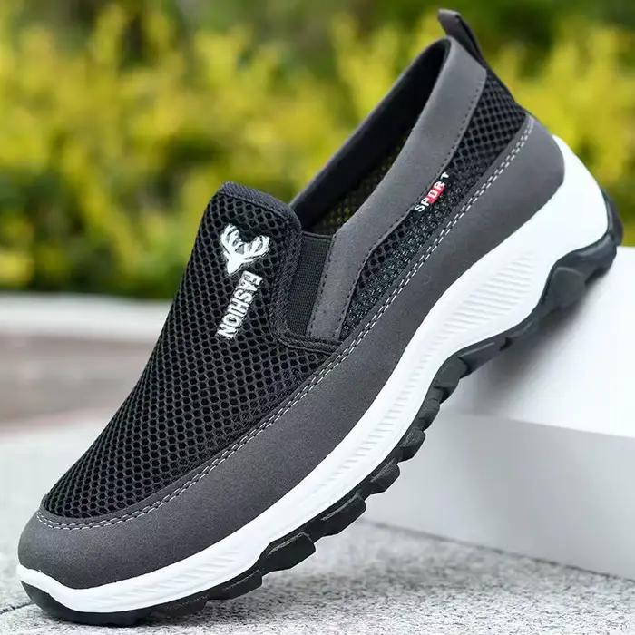  Chaussures pour hommes espadrilles décontractées été respirant maille imperméable en plein air san
