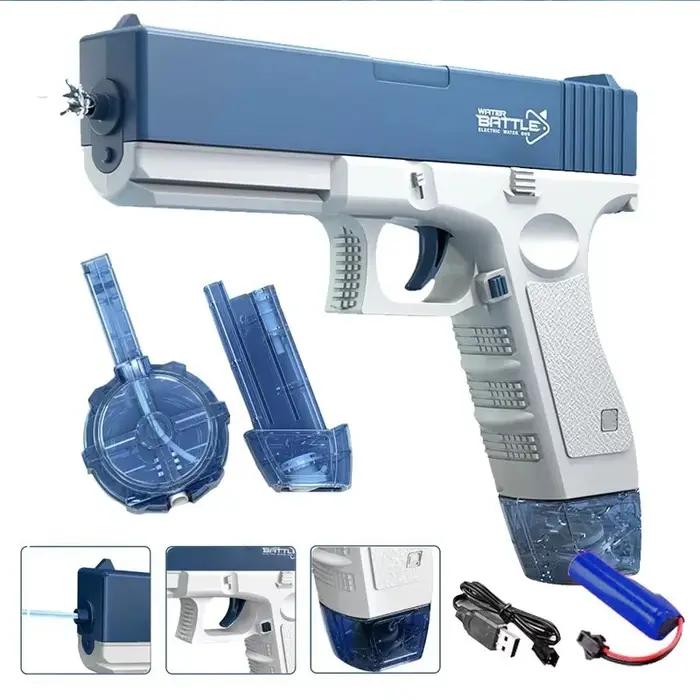 Pistolet à eau électrique portable, jouets d'extérieur pour enfants, rafale automatique
