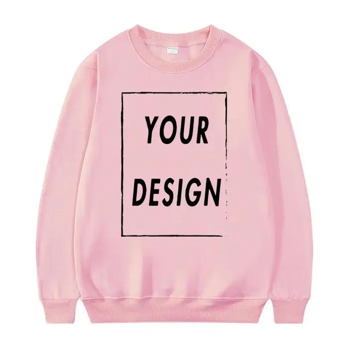 Sweat-shirt unisexe sans chapeau, personnalisé avec votre Logo, col rond, à la mode, décontracté, po