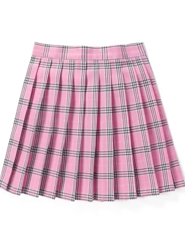 Jupes plissées à carreaux taille haute pour femmes, Mini jupe de Tennis, uniforme scolaire japonais