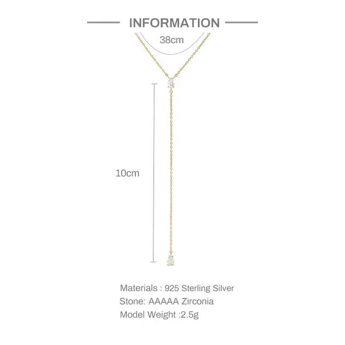Aide – collier élégant en argent Sterling 925 en forme de Y pour femmes, longue chaîne avec pompon g