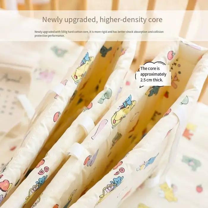 Pare-chocs de berceau doux et pur pour lit de bébé, bandes Anti-Collision pour lit de bébé, couvertu