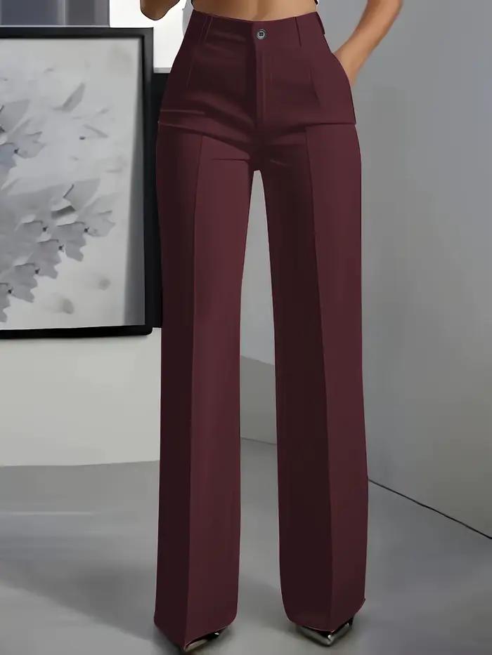 Pantalon de costume simple taille haute, drapé, coupe droite, transfrontalier européen et américain
