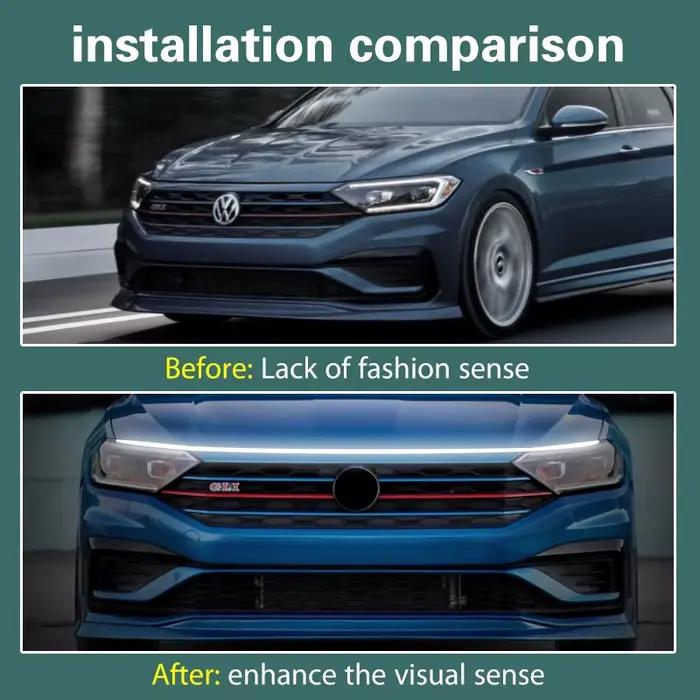 Feu antibrouillard avant de voiture, étanche, Flexible, avec balayage de démarrage, lampe LED univer
