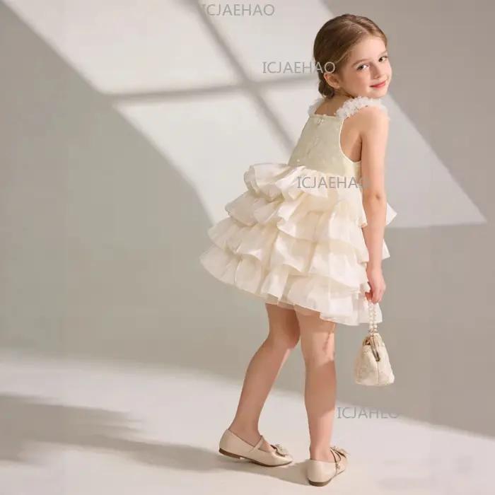 Robe de Princesse Bébé 2026, Robe sans Manches pour Enfants Filles, Costume d'Été, Nouvelle Jupe Tut