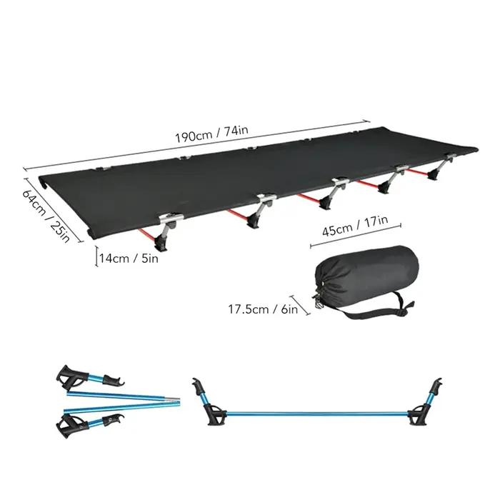Lit Pliant Ultraléger pour Camping, Voyage, Couchage, Polymères, Juste de Matelas pour Randonnée, Pêche, Pique-Nique