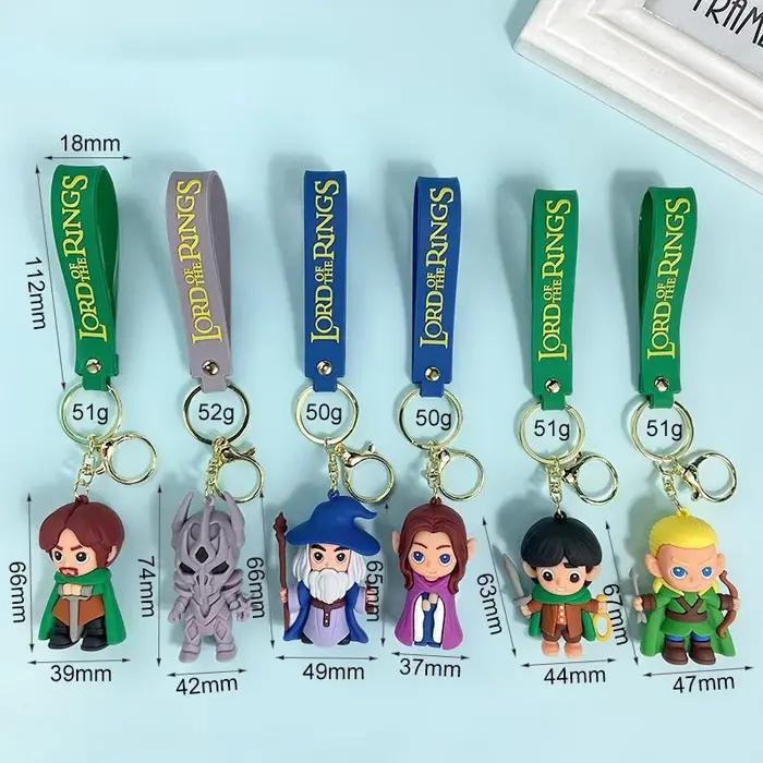 Porte-clés Seigneur des Anneaux figurine d'action tridimensionnelle voiture porte-clés sac pendentif original pour fan de fantasy et films occasionnels