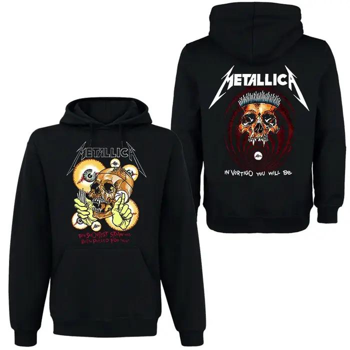 METALLICA Band Rock Dark Wind Sweat à capuche pour hommes Street Hip Hop Top Pull à capuche conforta