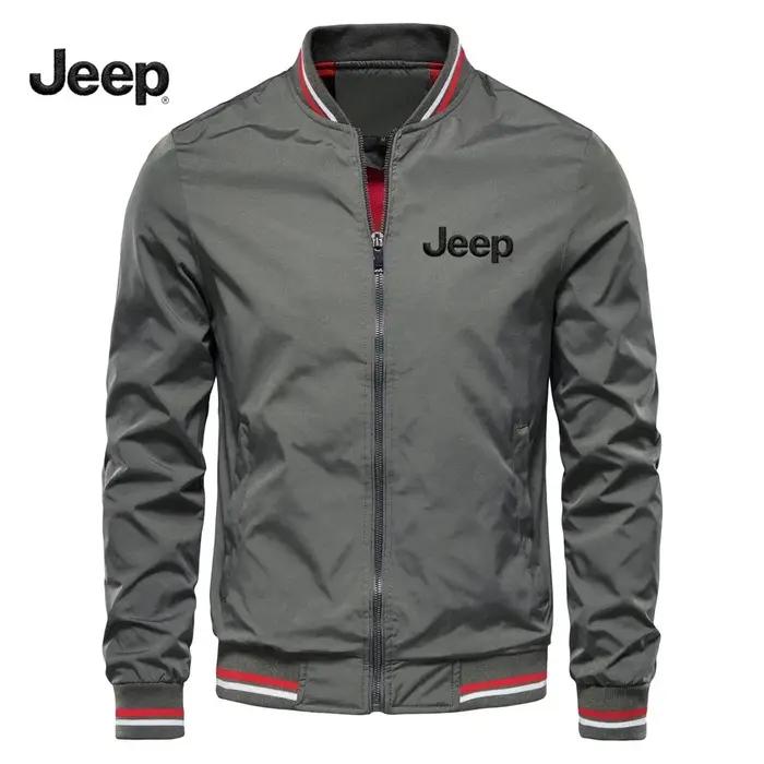 Veste Jeep à col montant pour le printemps et l'automne, veste de baseball décontractée de haute qua