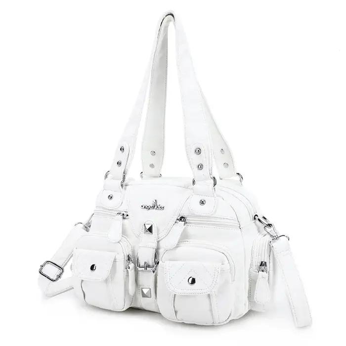 Sac vintage pour femme, petit sac à main, sacoche à poignée supérieure, sac à bandoulière en PU, sac