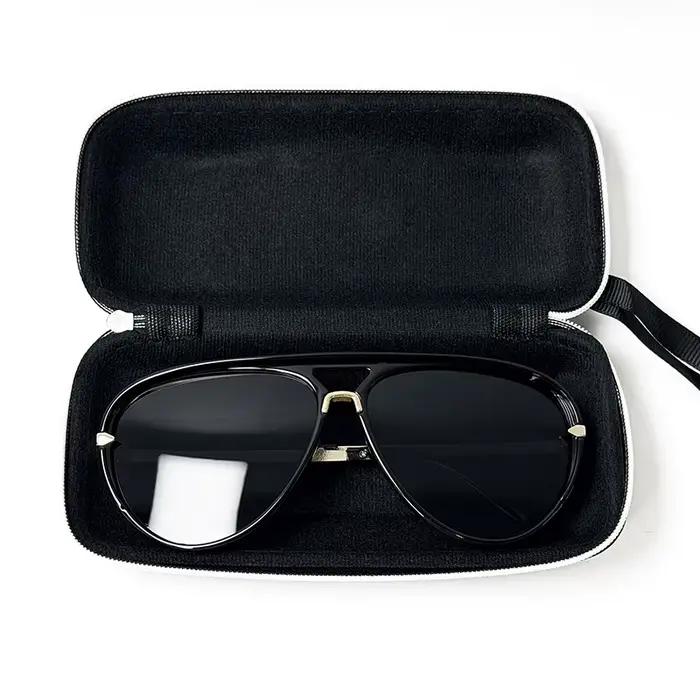 Étui de luxe pour lunettes de soleil à fermeture éclair EVA