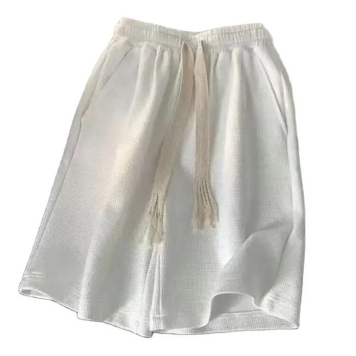 Short d'été solide et respirant pour hommes, marque tendance, léger, cordon de serrage, basket-ball,