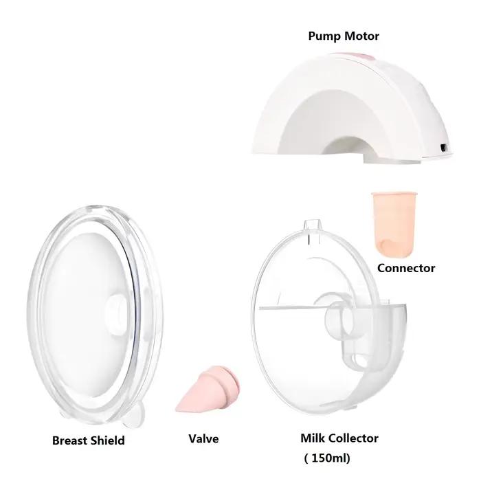 Tire-lait électrique portable mains libres, sans BPA, collecteur de lait d'allaitement