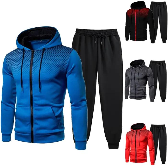 Survêtements pour hommes vêtements pour hommes ensembles pour hommes ensemble à capuche fermeture éc