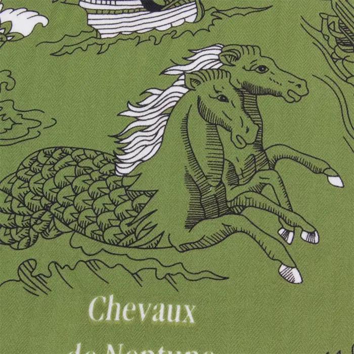 POBING 30% soie 70% cachemire écharpe femmes roulé à la main cheval imprimé foulards carrés envelopp