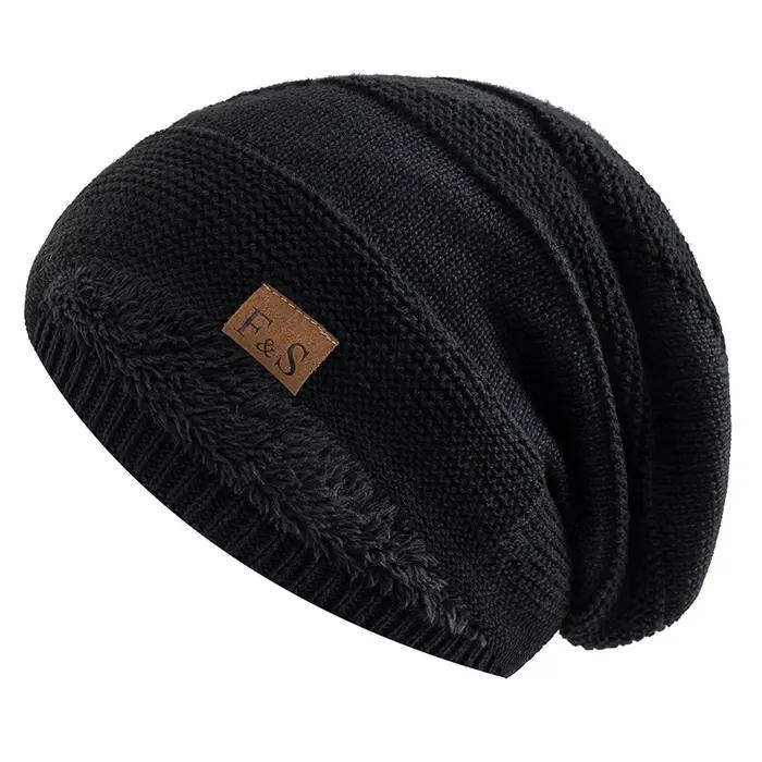 Bonnet décontracté doublé de fourrure pour hommes et femmes, chapeaux amples unisexes, ajouter, chau