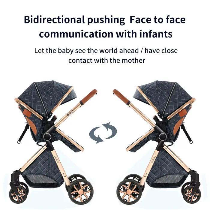 Poussette légère et portable pour bébé, système de voyage avec siège inclinable et panier de rangeme