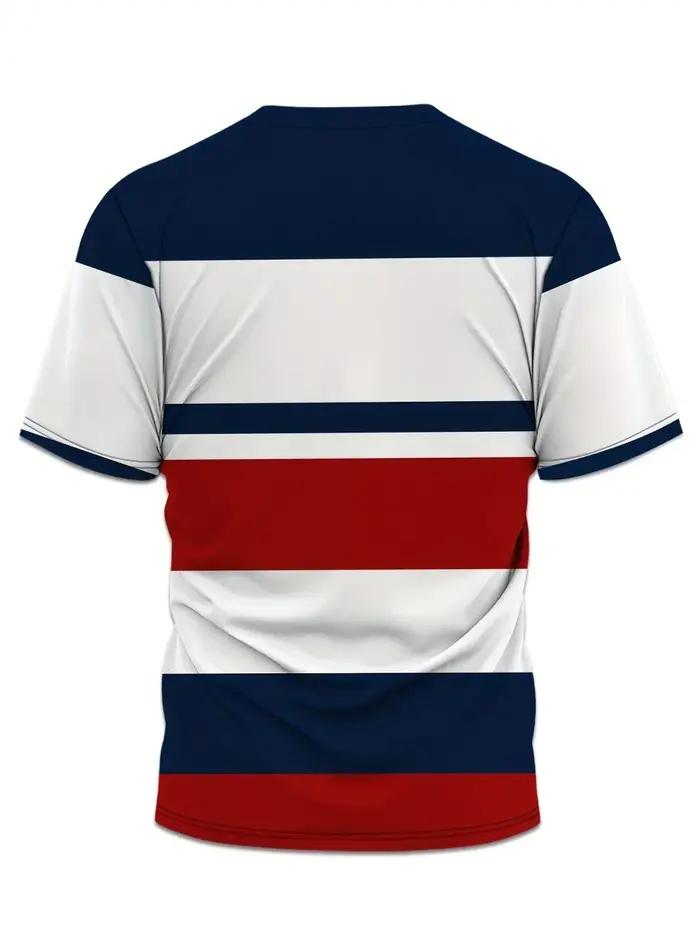 Vente chaude hommes épissé à la mode motif imprimé respirant col rond T-shirt ensemble short et haut