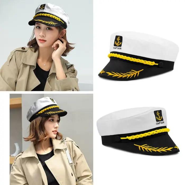 Chapeau de capitaine de yacht pour adulte, réglable, pour hommes et femmes, idéal pour les fêtes, le