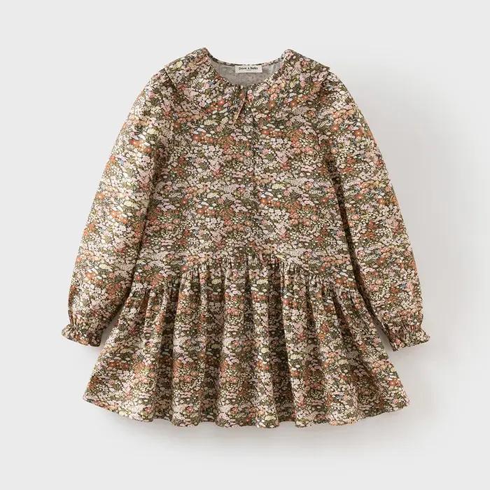 Dave Bella – robe florale d'automne pour enfants, tenue de princesse à manches longues, mignonne, vê