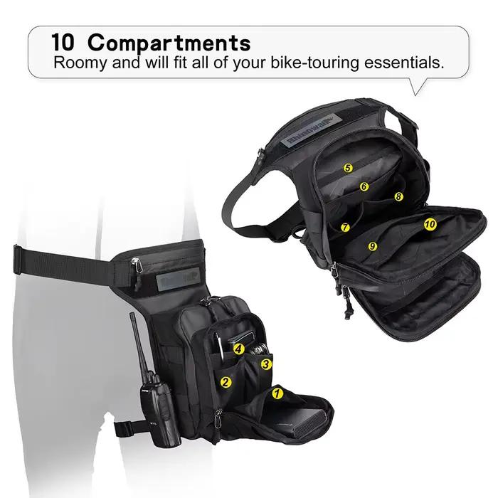 Rhinowalk moto goutte jambe sac cuisse ceinture taille sac multifonction moto tactique voyage cellul