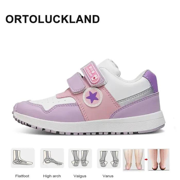 Orinformations Uckland-Chaussures de course décontractées pour filles, baskets en cuir pour enfants,